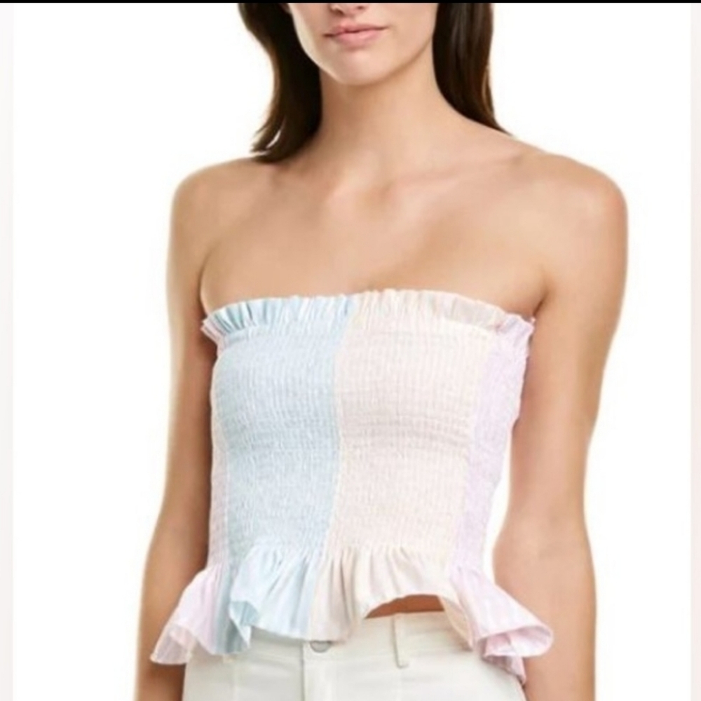 Petersyn X Revolve Marianna Ruffle Tube Top - Tutti color - NWT